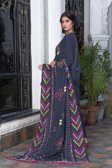3PC Printed stitched Khaddar Suit KKH-3012 - Printed - KHAS STORES US - 3PC Printed stitched Khaddar Suit KKH-3012